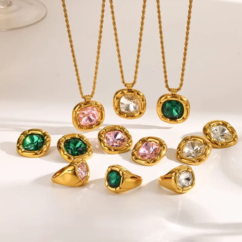 Sirkonia Choker-kaulakoru ja korvakoru-setti